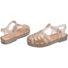 image:imagemini melissa Possession Jelly Fisherman Sandal for Toddler and Kids  Iconic Fisherman Jelly Sandal for Toddlers amp Girls Adjustable Buckle Waterproof Bubblegum Scent Play amp Dress ShoesBeige Silver Glitter